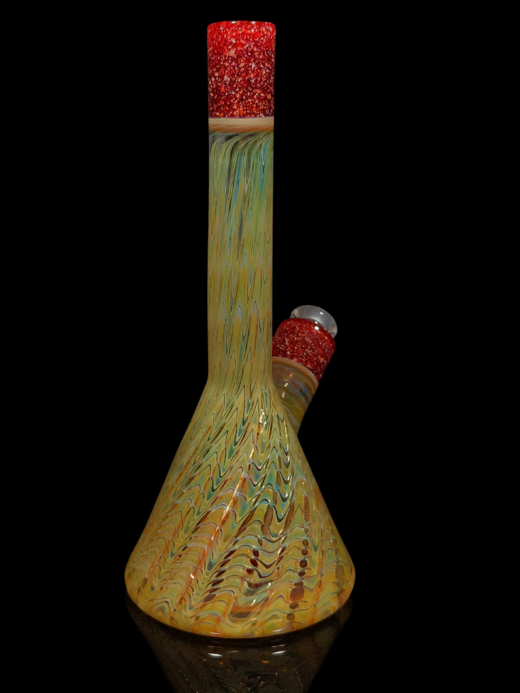 Red Blizzard Fumed Beaker Tube Rig - StrawberryGlass