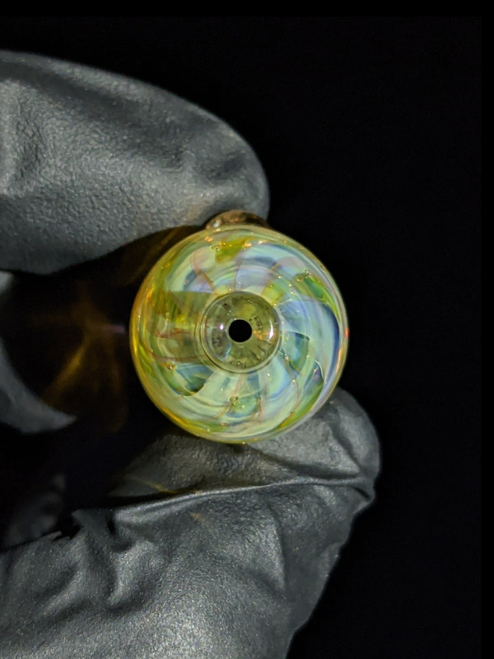 Puffco Fumed Midnight Bubble Cap - Strawberry Glass