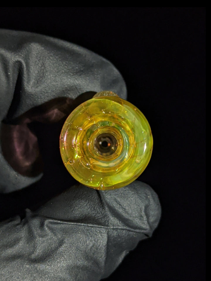 Puffco Fumed Midnight Bubble Cap - Strawberry Glass