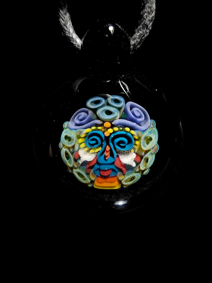 Face Implosion Pendant #3 - OopaziGlass