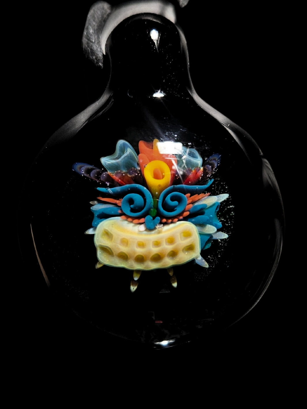 Face Implosion Pendant #2 - OopaziGlass
