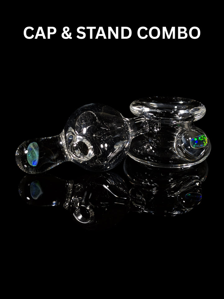 Cap & Stand Combo - Clear Bubble Cap - CPB Glass