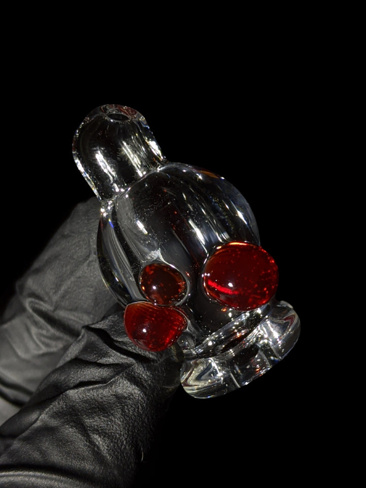Spinner Red Elvis Bubble Cap - Grand Master Glass