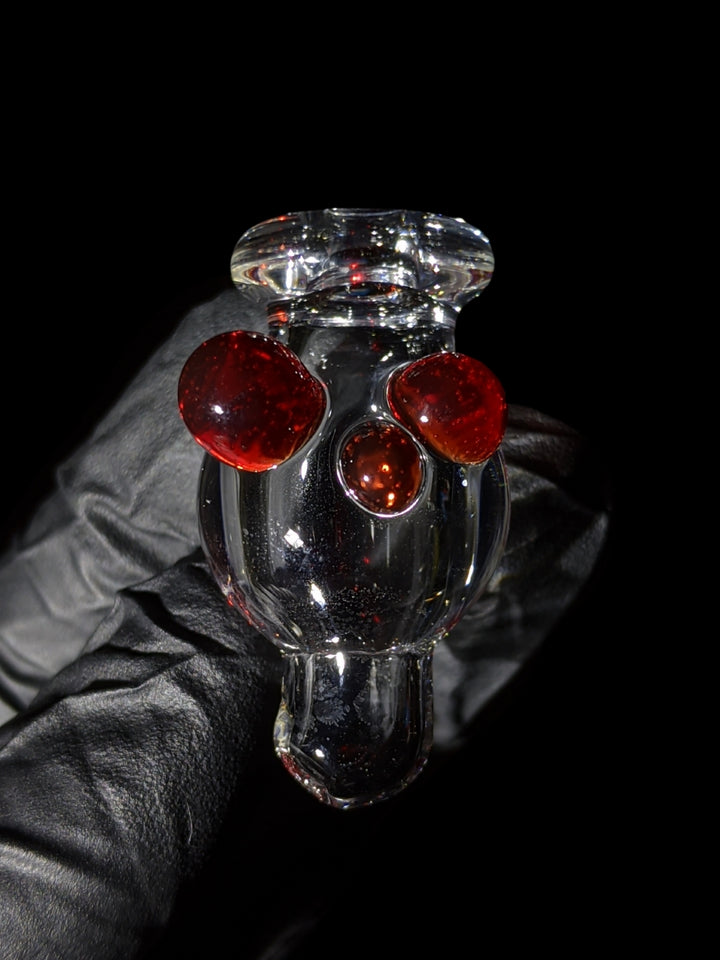 Spinner Red Elvis Bubble Cap - Grand Master Glass