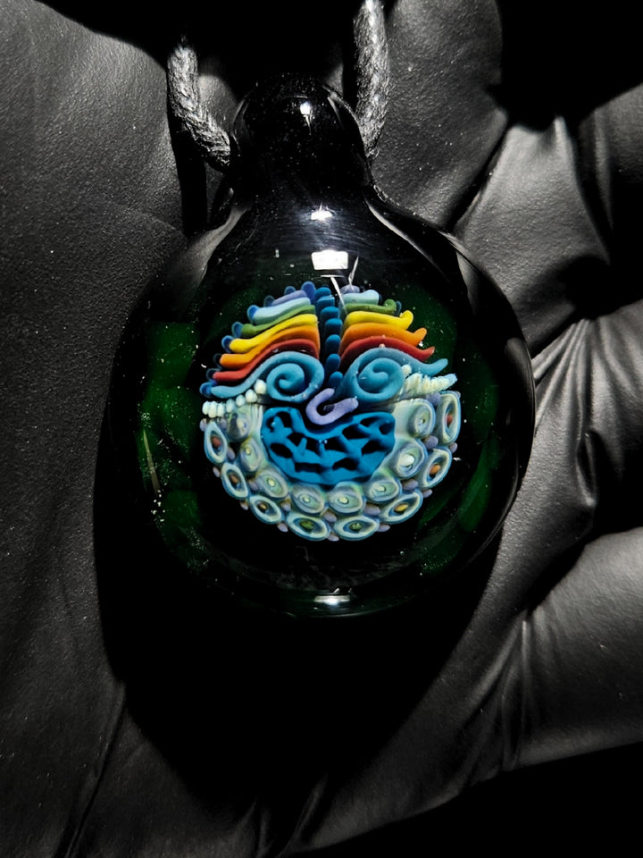 Face Implosion Pendant #6 - OopaziGlass
