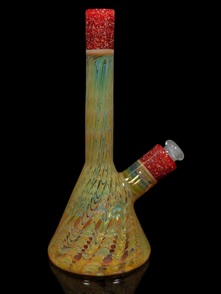 Red Blizzard Fumed Beaker Tube Rig - StrawberryGlass