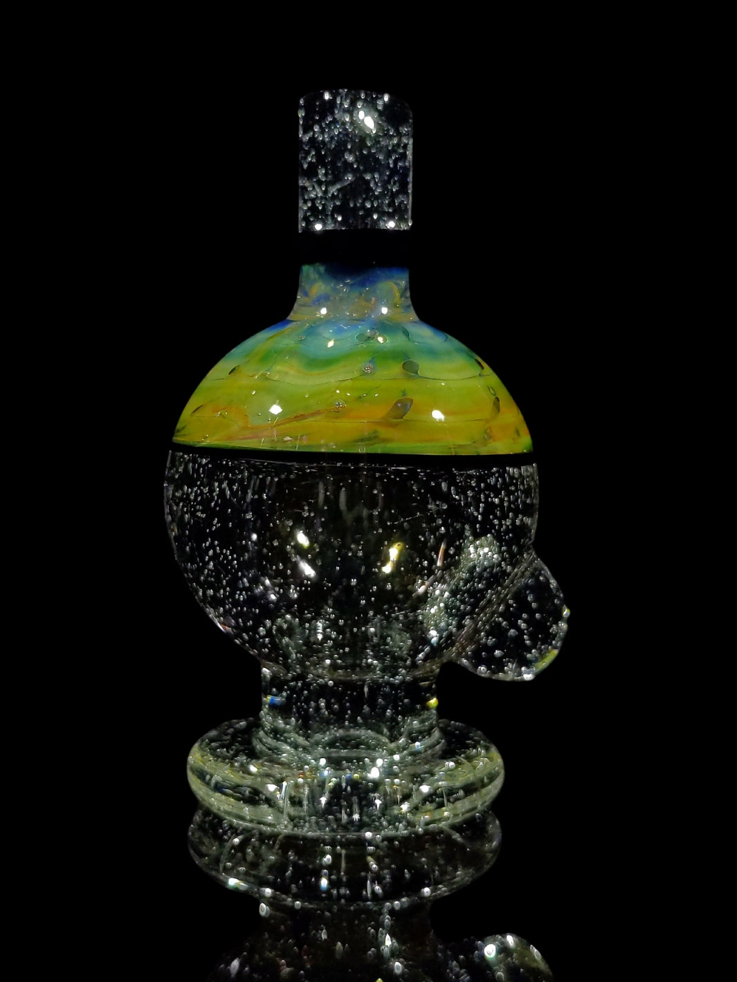 UV - Clear / Blue Bubble Cap - Strawberry Glass