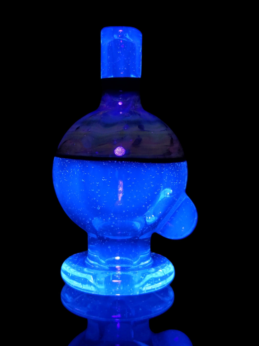 UV - Clear / Blue Bubble Cap - Strawberry Glass