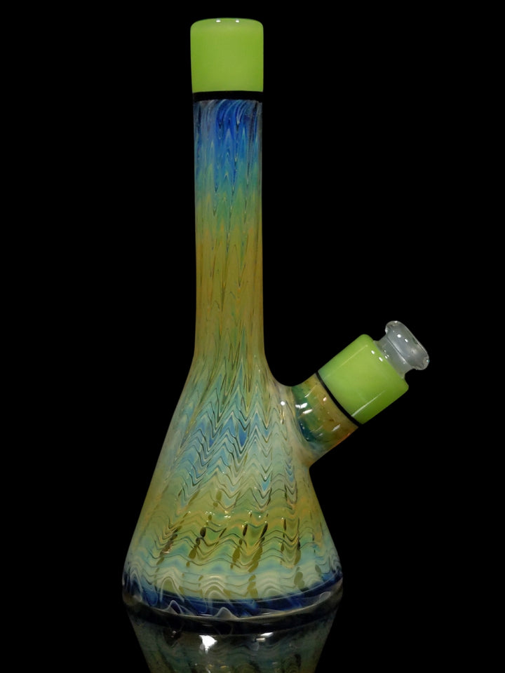 Olive Fumed Beaker Tube Rig - StrawberryGlass