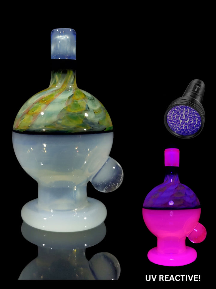 UV - White / Pink Bubble Cap - Strawberry Glass