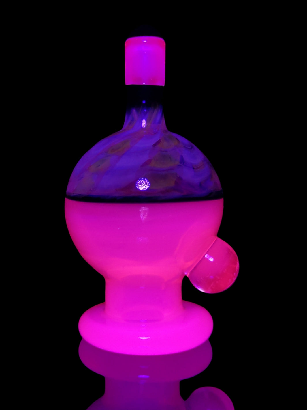 UV - White / Pink Bubble Cap - Strawberry Glass