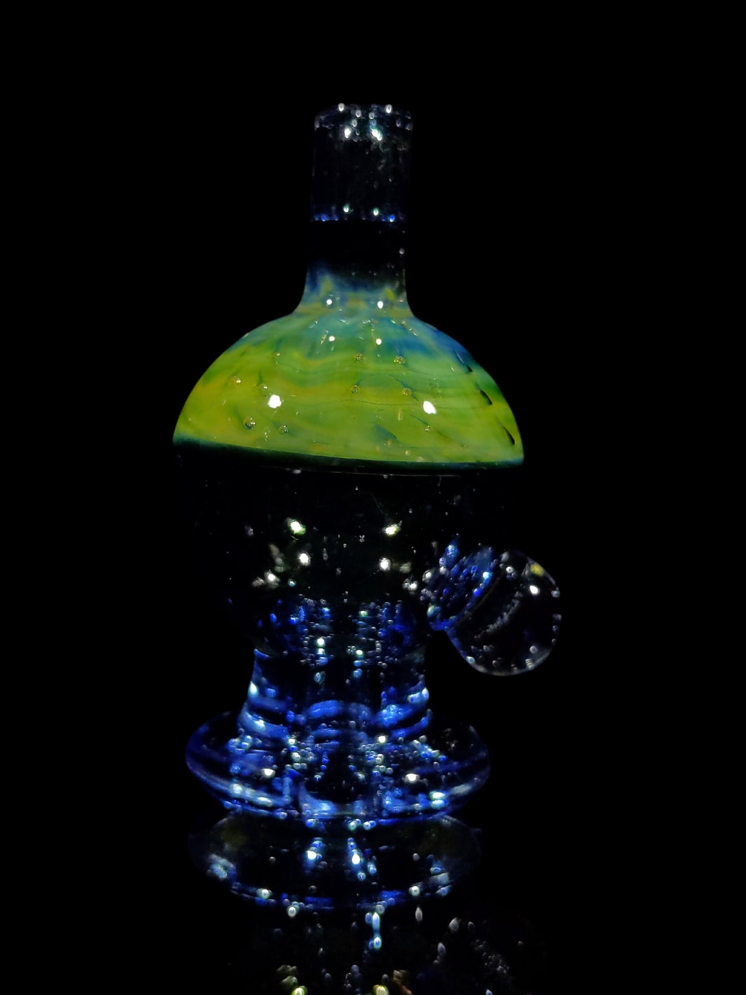 UV - Blue / Pink Bubble Cap - Strawberry Glass