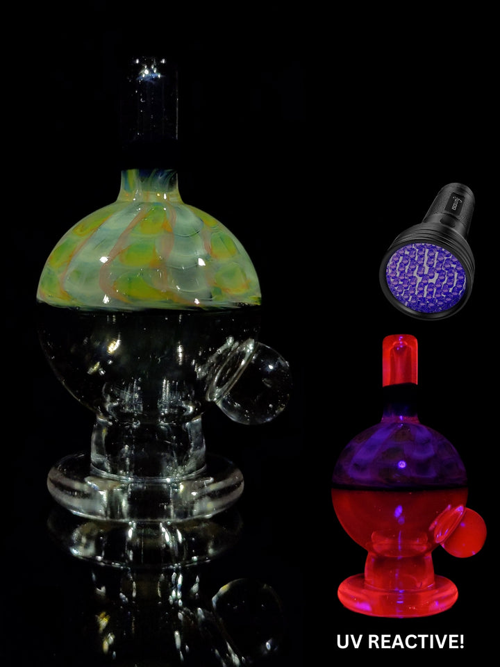 UV - Clear & Pink/Red Bubble Cap - Strawberry Glass