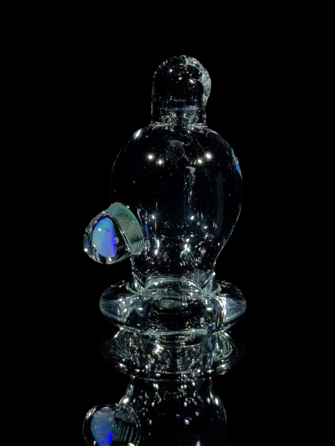 Spinner Clear Opal Bubble Cap #3 - Grand Master Glass