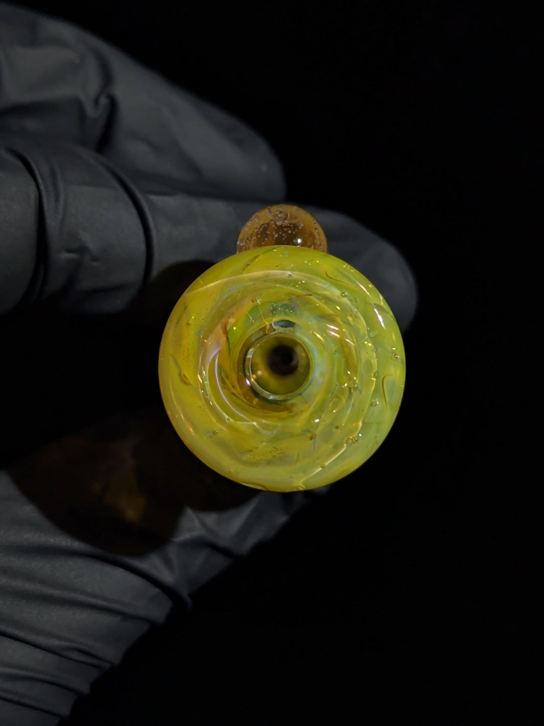 Fumed Pink Lollipop Bubble Cap - Strawberry Glass