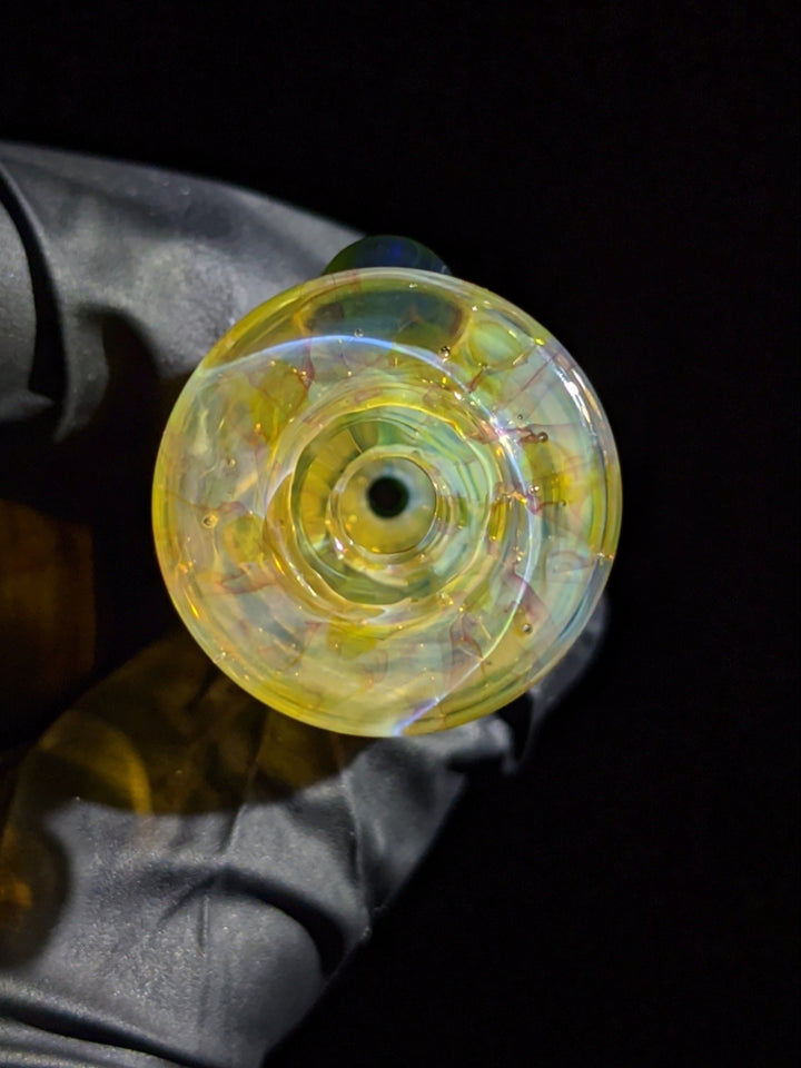Fumed Ocean Floor Bubble Cap - Strawberry Glass