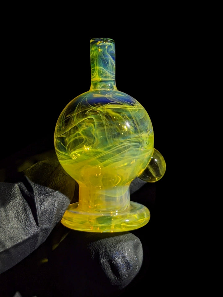 Saturn Bubble Cap - Strawberry Glass