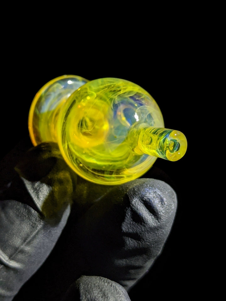 Saturn Bubble Cap - Strawberry Glass