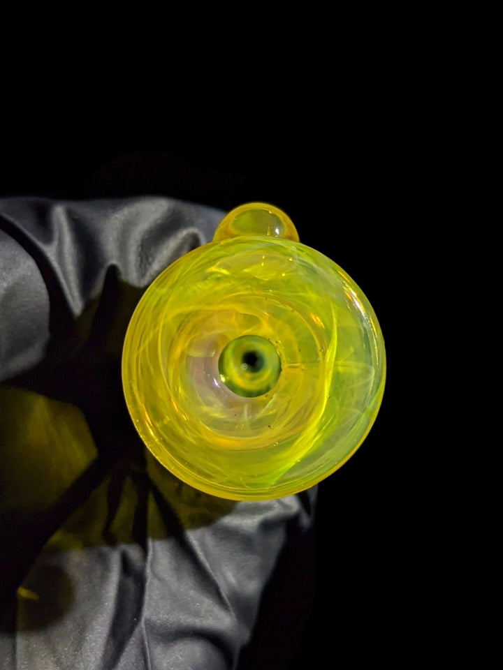 Saturn Bubble Cap - Strawberry Glass