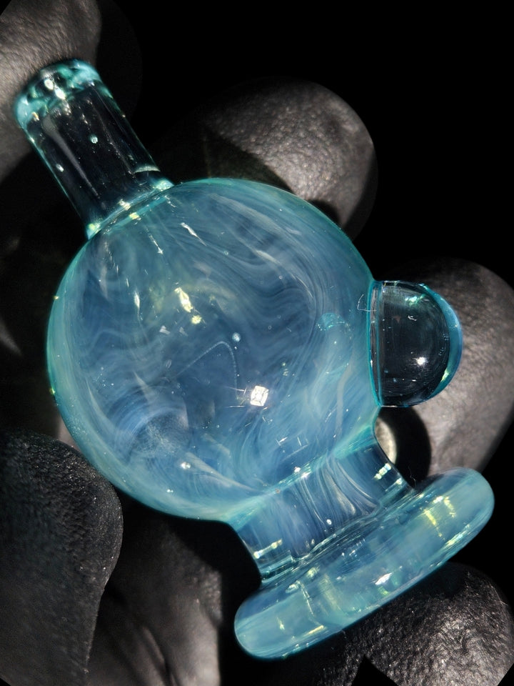 Blue Glass Bubble Cap - Strawberry Glass