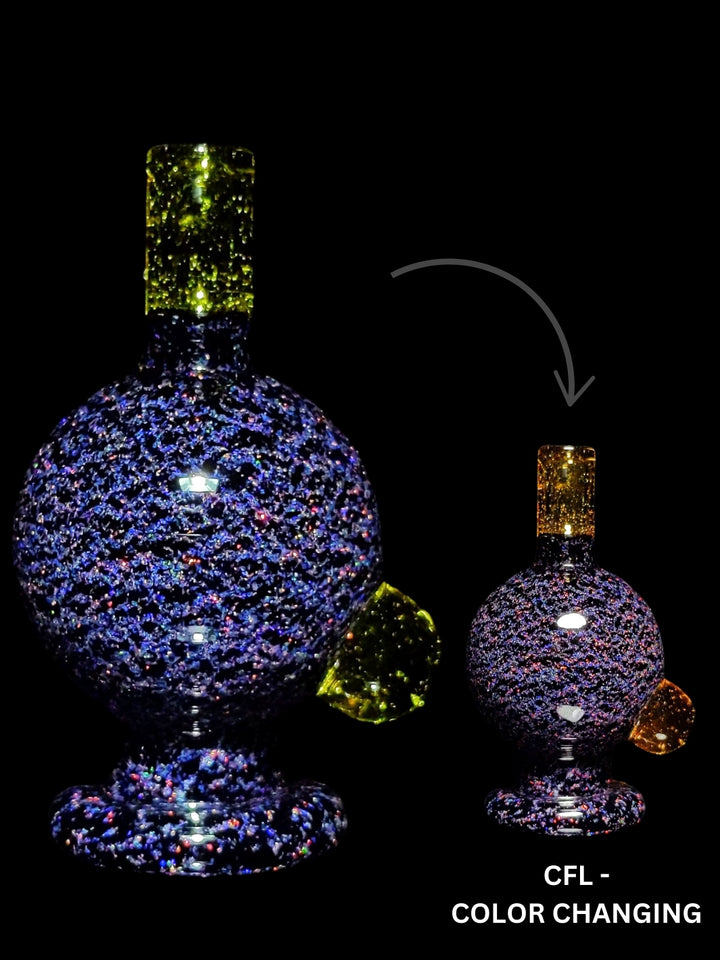 Color Changing Terps Crushed Opal Bubble Cap - Strawberry Glass