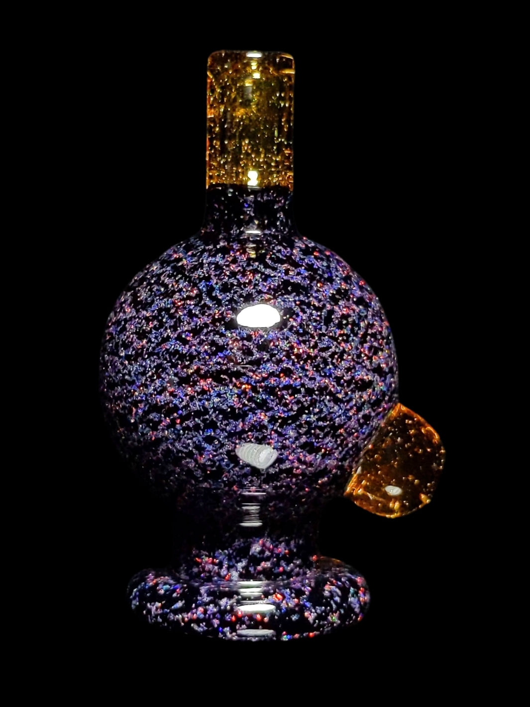 Color Changing Terps Crushed Opal Bubble Cap - Strawberry Glass