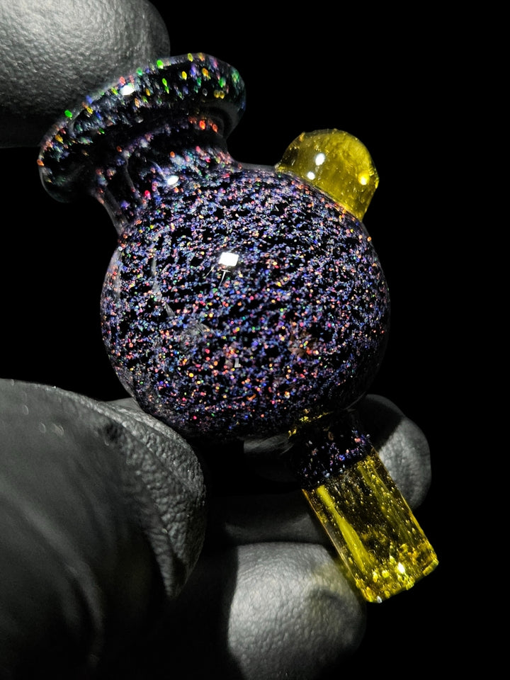 Color Changing Terps Crushed Opal Bubble Cap - Strawberry Glass