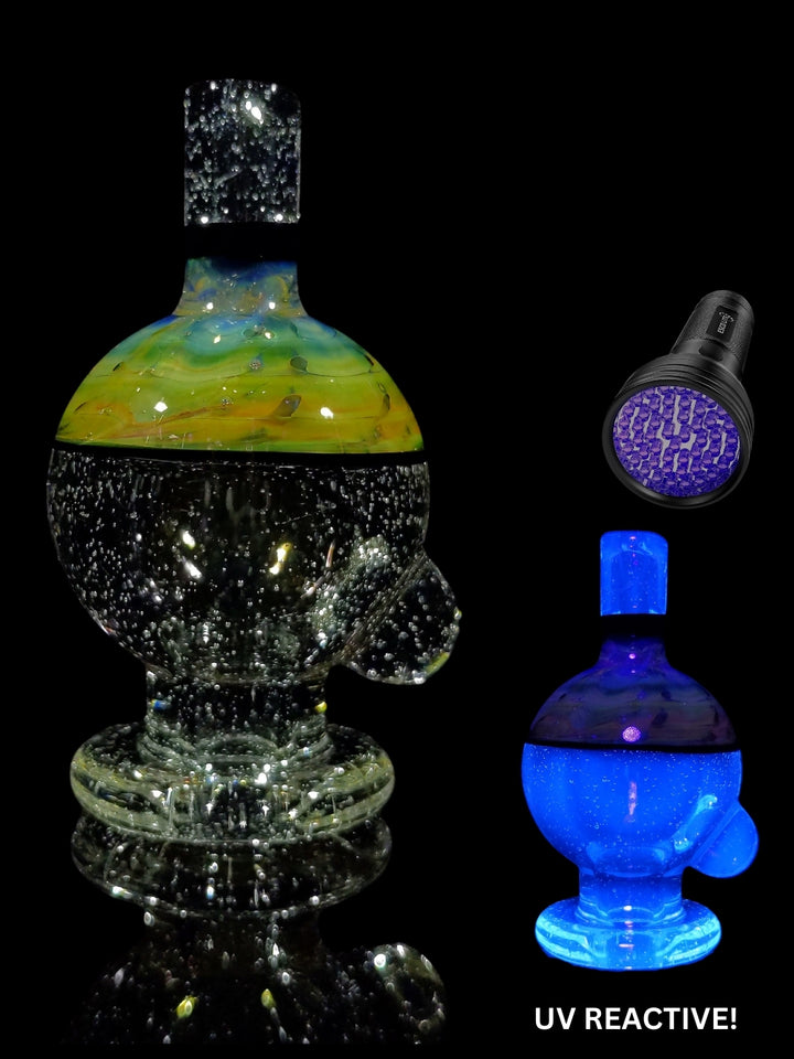 UV - Clear / Blue Bubble Cap - Strawberry Glass