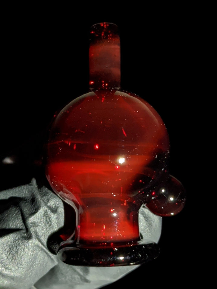 Deep Red Bubble Cap - Strawberry Glass