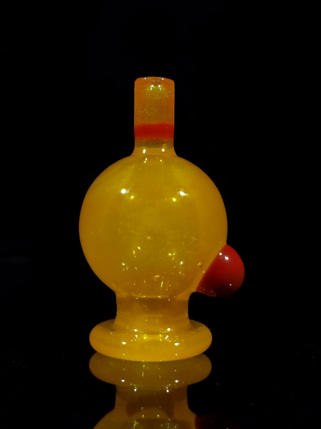 Red Creamsicle Bubble Cap - Strawberry Glass