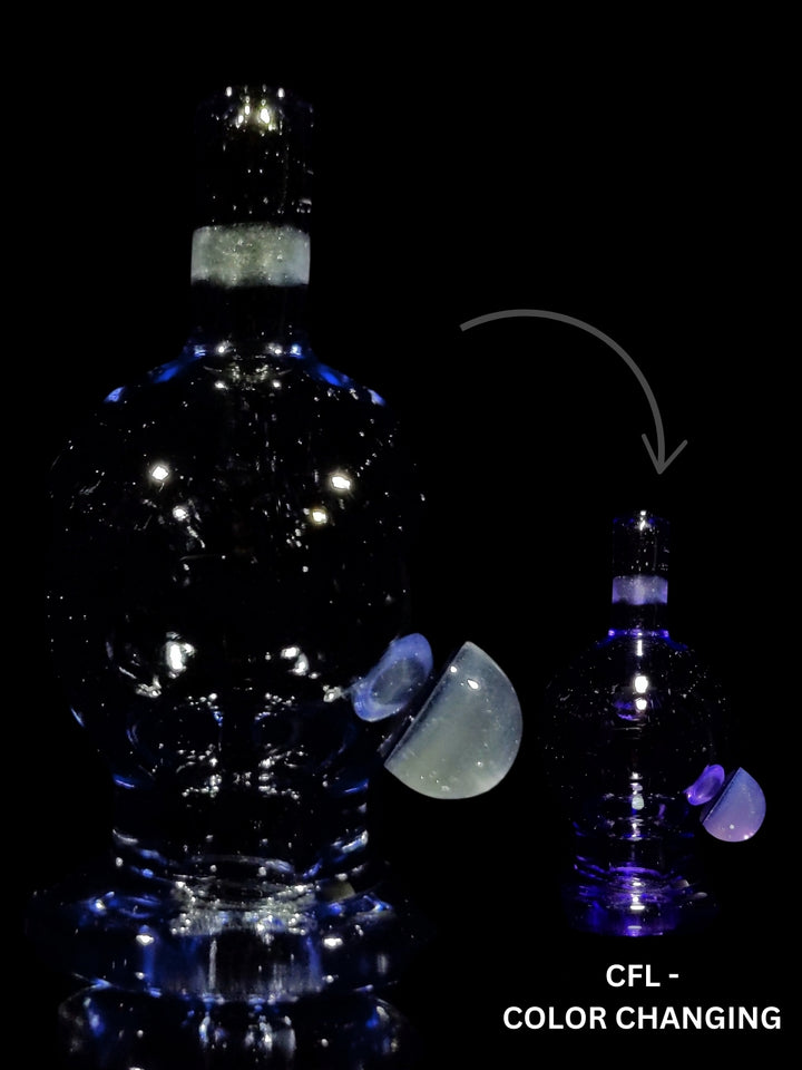 Color Changing Gray/Purple Bubble Cap - Strawberry Glass