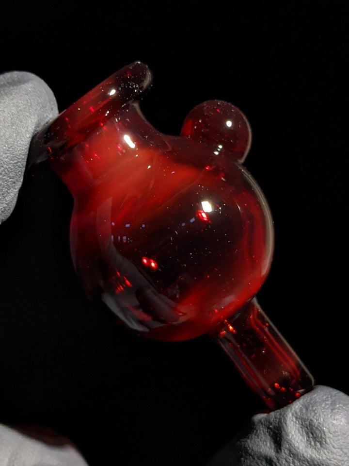 Red Shadow Bubble Cap - Strawberry Glass