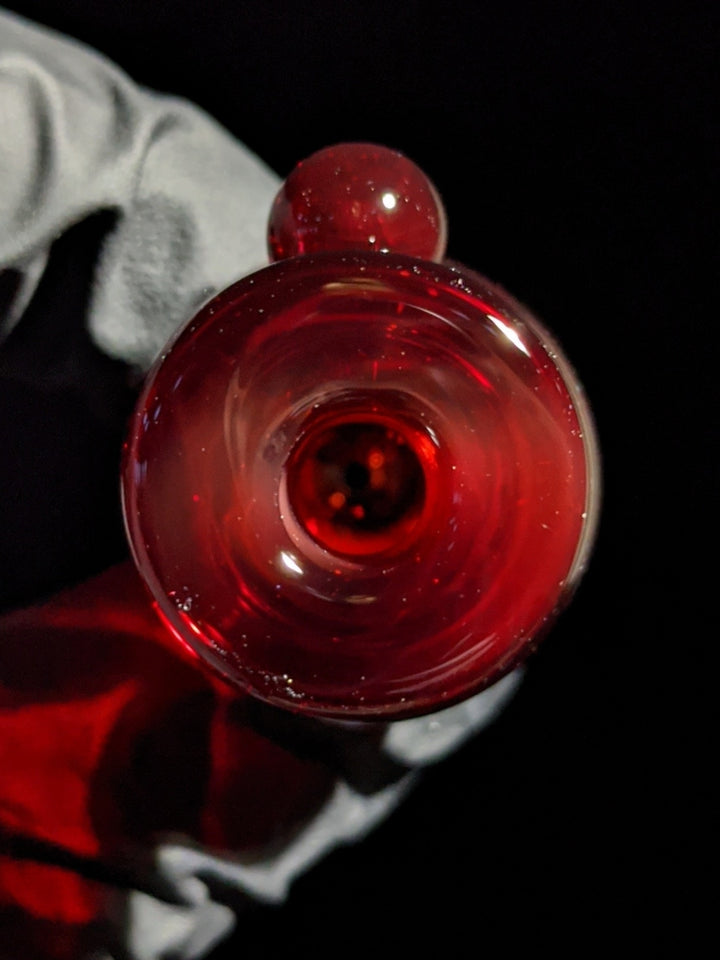 Red Shadow Bubble Cap - Strawberry Glass
