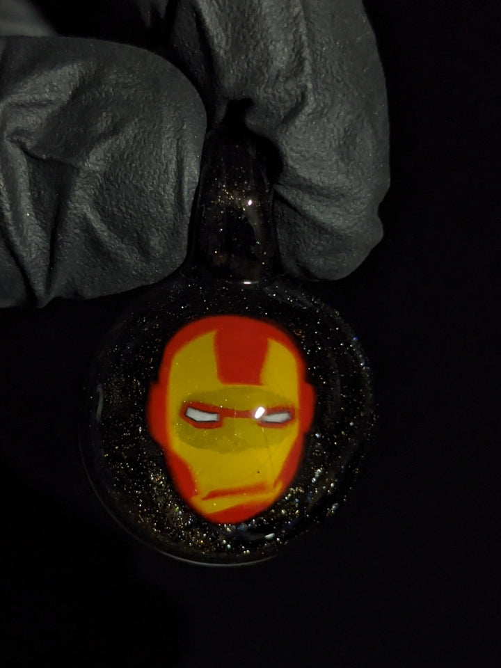 Hand-Blown Ironman Pendant - MessyGlass