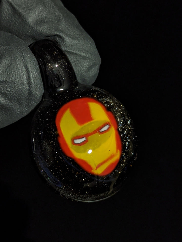 Hand-Blown Ironman Pendant - MessyGlass