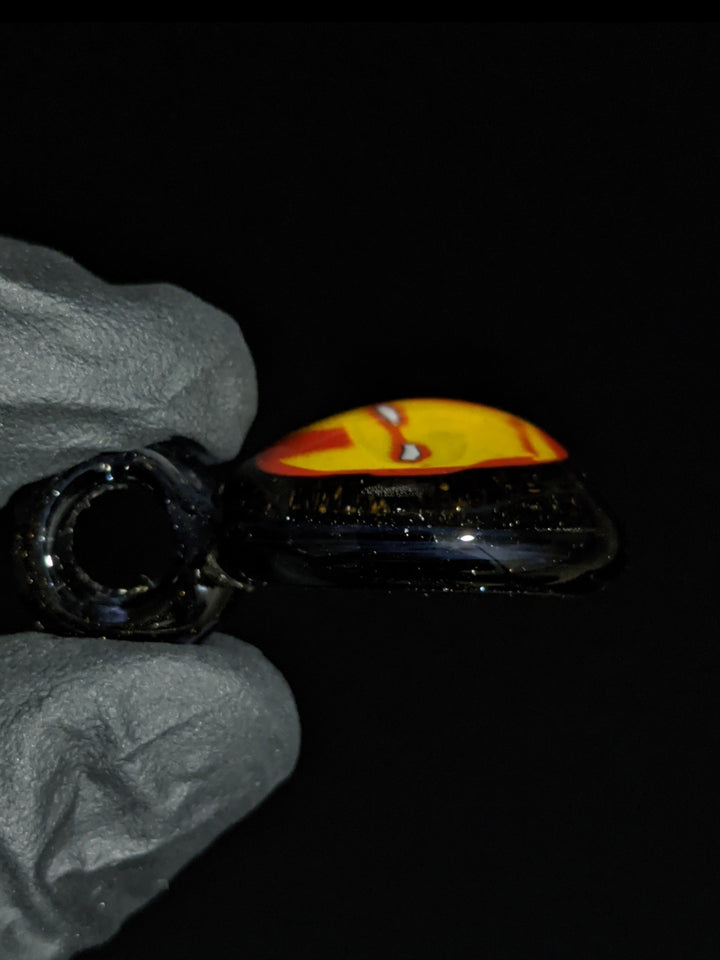 Hand-Blown Ironman Pendant - MessyGlass