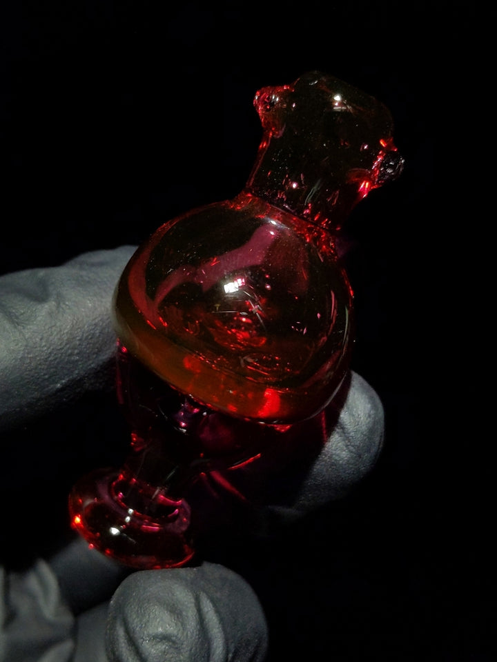 Spinner Gold Ruby Bubble Cap - KizmitGlass