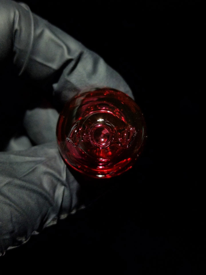 Spinner Gold Ruby Bubble Cap - KizmitGlass