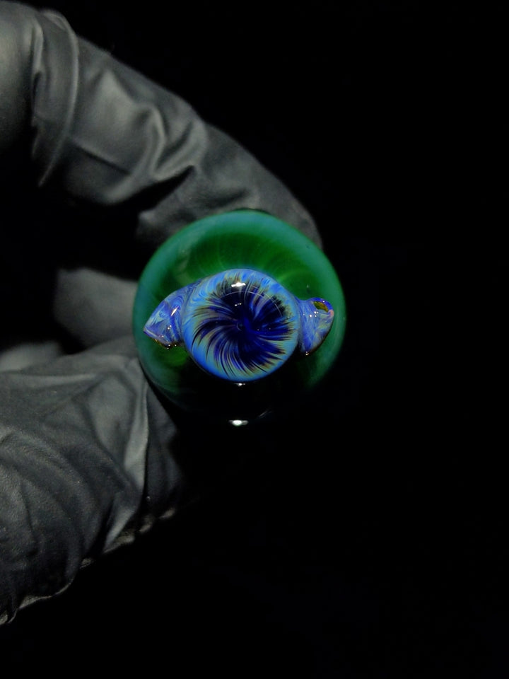 Spinner Green Money Bubble Cap - KizmitGlass