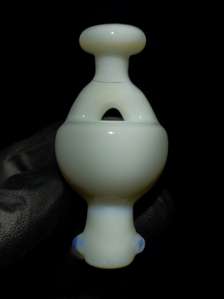 Spinner White Lotus Bubble Cap - KizmitGlass