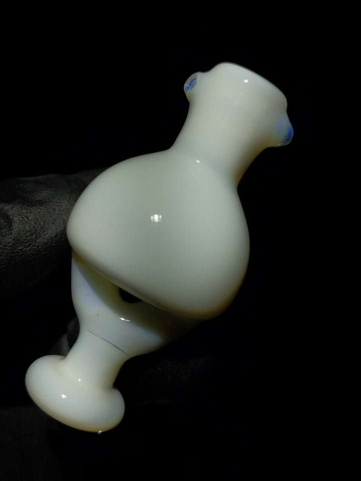 Spinner White Lotus Bubble Cap - KizmitGlass
