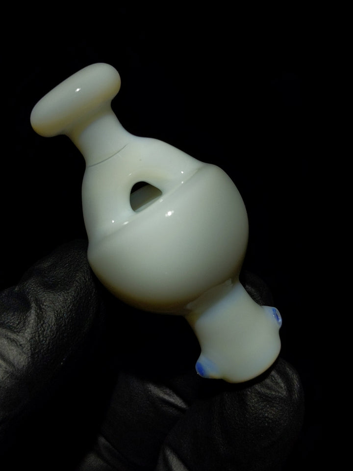Spinner White Lotus Bubble Cap - KizmitGlass