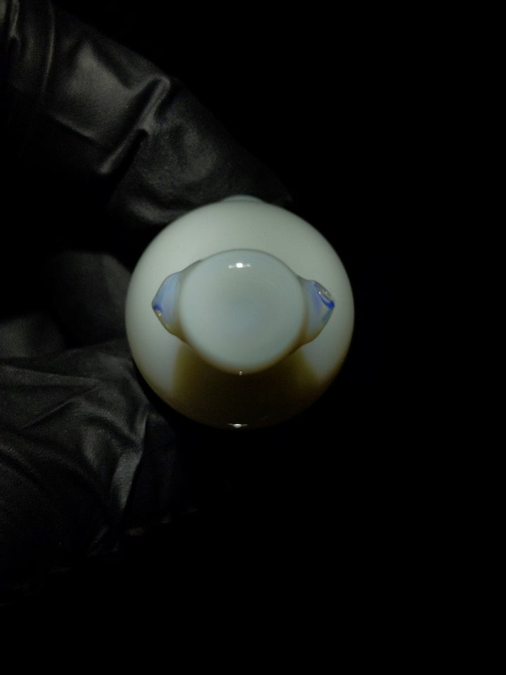 Spinner White Lotus Bubble Cap - KizmitGlass