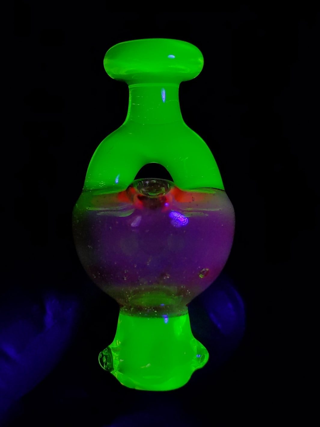 Spinner UV Green Bubble Cap - KizmitGlass