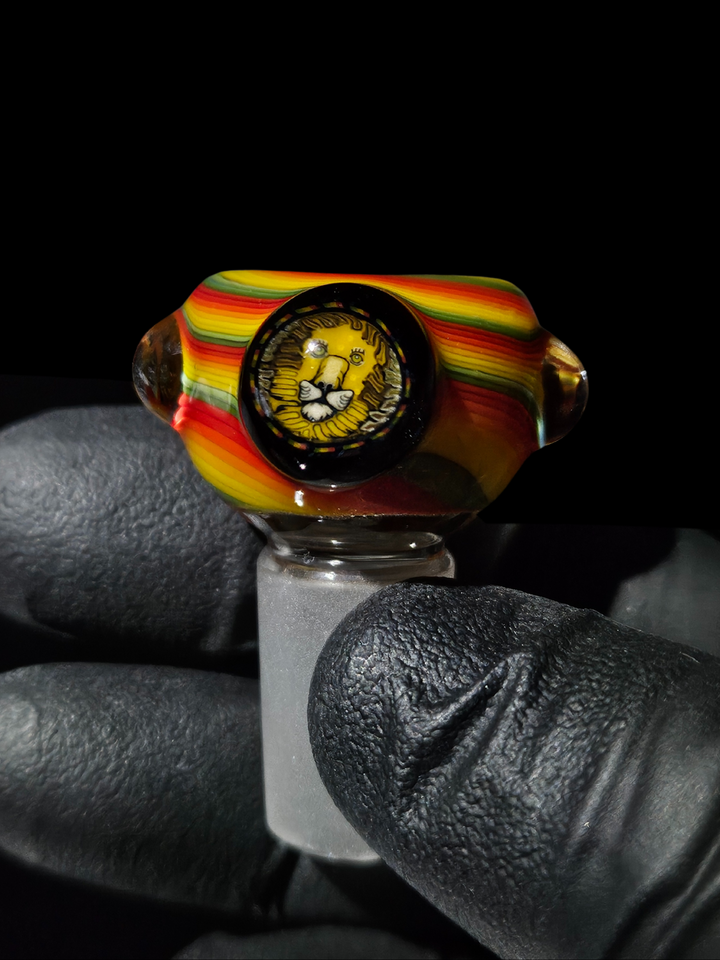 Rasta Lion Milli 14mm Bowl - MessyGlass