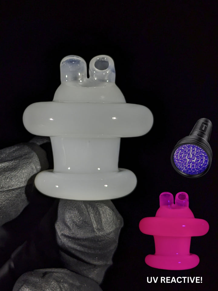 Spinner White UV Flat Cap - MessyGlass