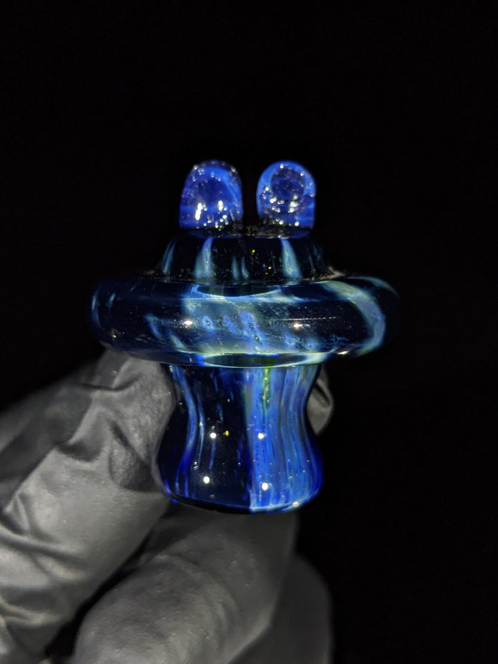 Spinner Black/Blue Space Tech Flat Cap - MessyGlass