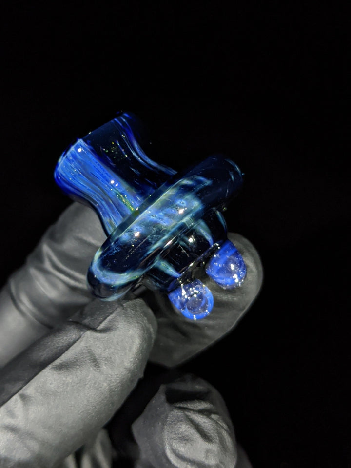 Spinner Black/Blue Space Tech Flat Cap - MessyGlass