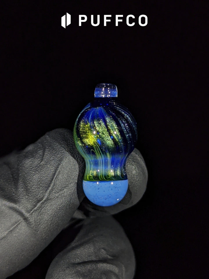 Puffco Blue Silk Bubble Cap - Messy Glass