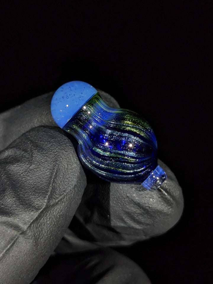 Puffco Blue Silk Bubble Cap - Messy Glass